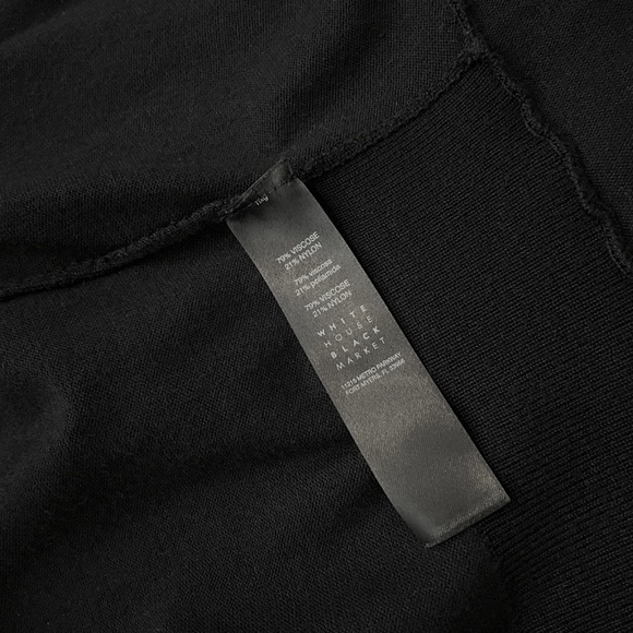 White House Black Market Black Long Sleeve Sweater Gold Buttons Size M - Picture 10 of 13